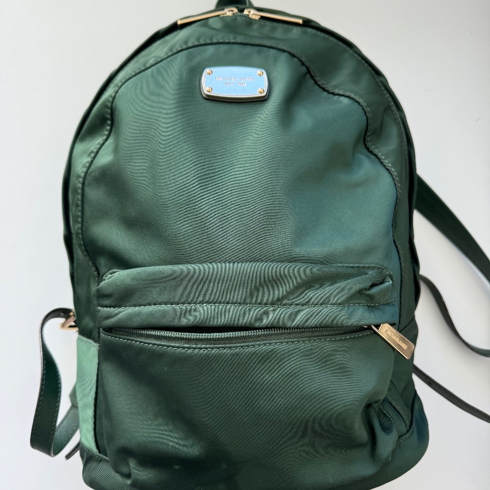 SOLD - Michael Kors Nylon Backpack - forest green